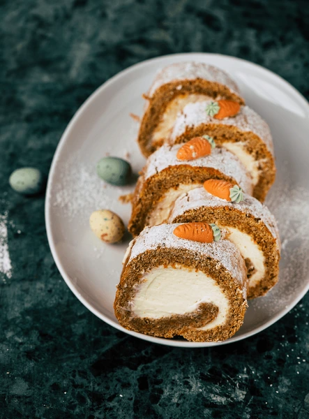 Carrot Cake Roll with Cream Cheese Frosting Filling recipe