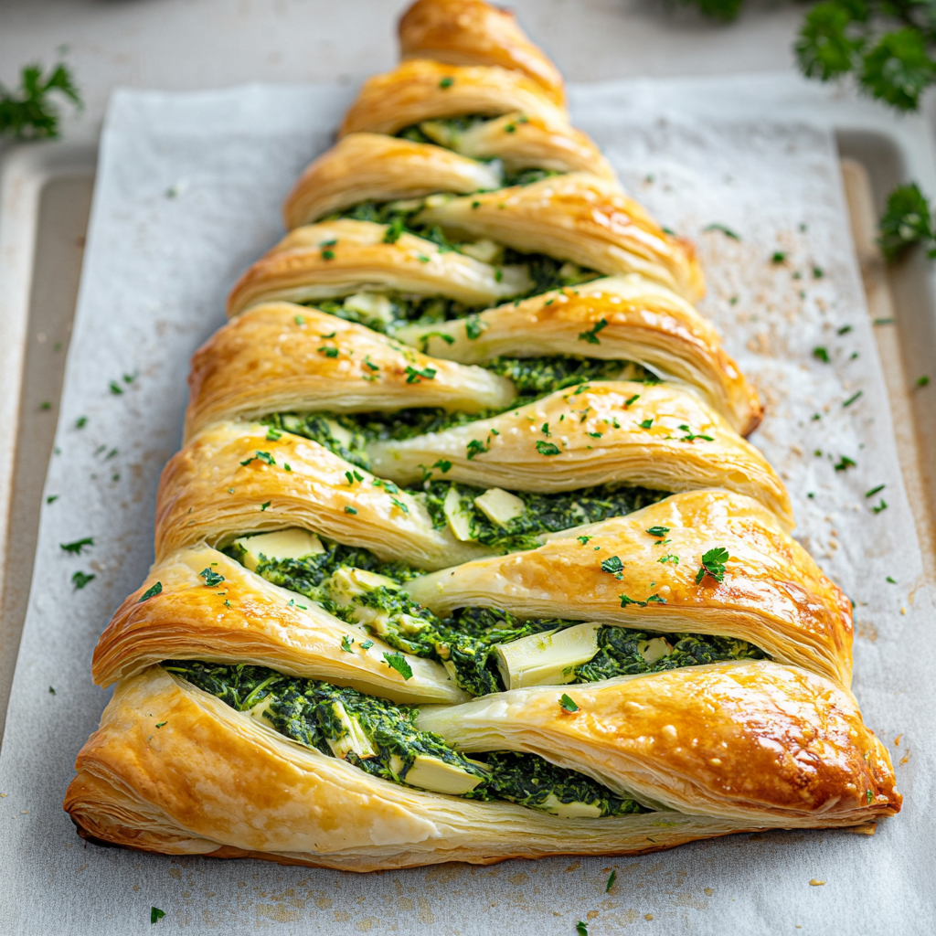 Cheesy Spinach Dip Christmas Tree Recipe