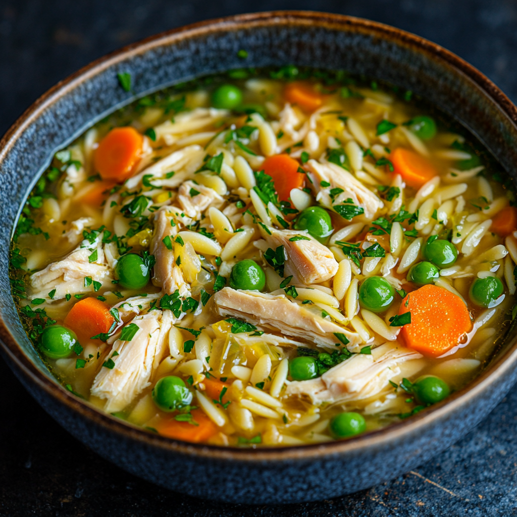 Lemon Chicken Orzo Soup Recipe
