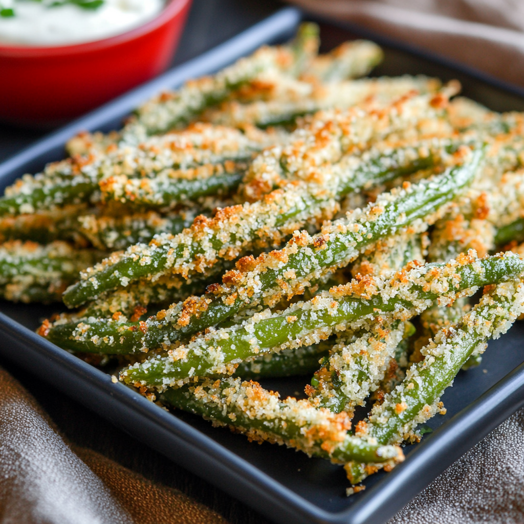 Oven Fried Crispy Green Beans Recipe