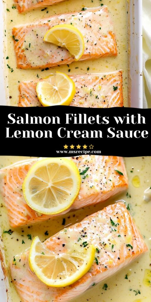 Easy Salmon Fillets with Lemon Cream Sauce