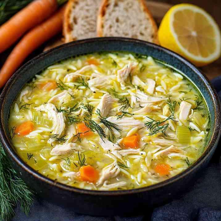 Greek lemon chicken soup