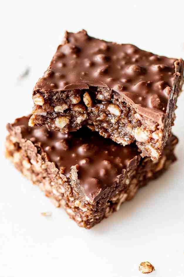 No Bake Homemade Crunch Bars Recipe