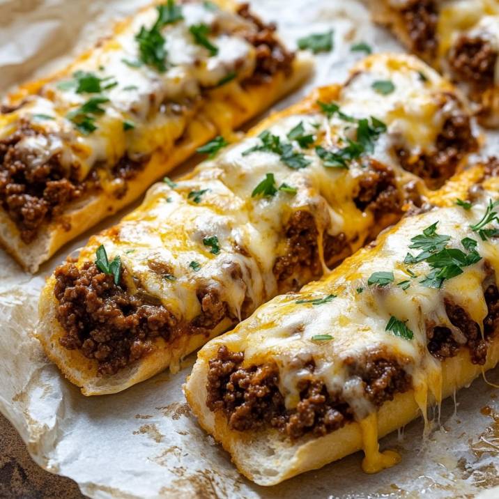 Sloppy Joe Garlic Bread