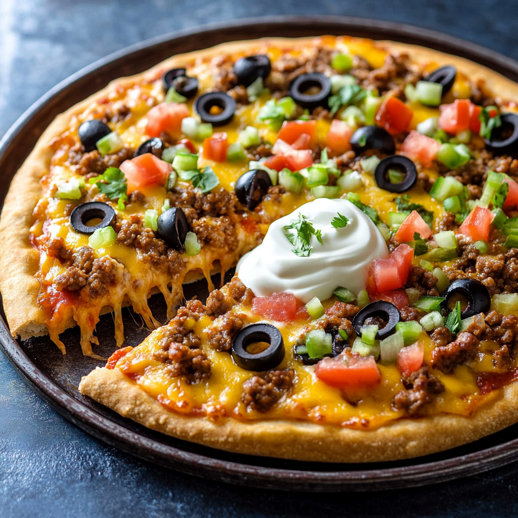 Taco Pizza with Pizza Crust Recipe