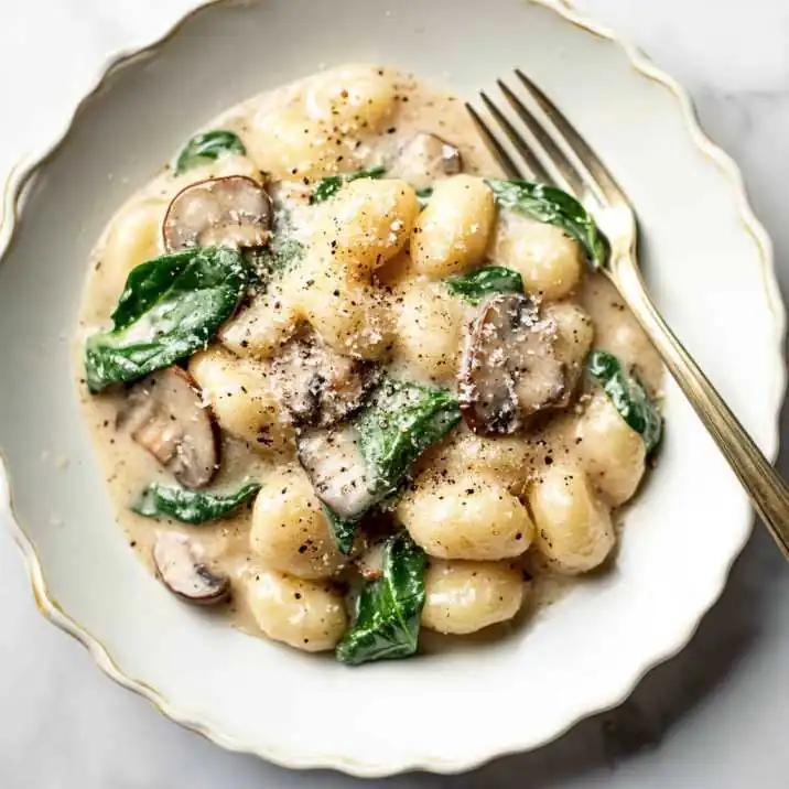 Mushroom and Spinach Gnocchi