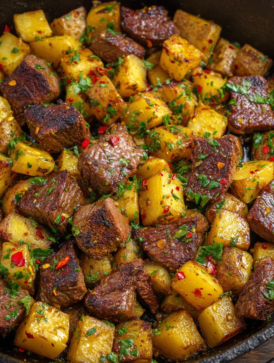 Steak Bites and Potatoes
